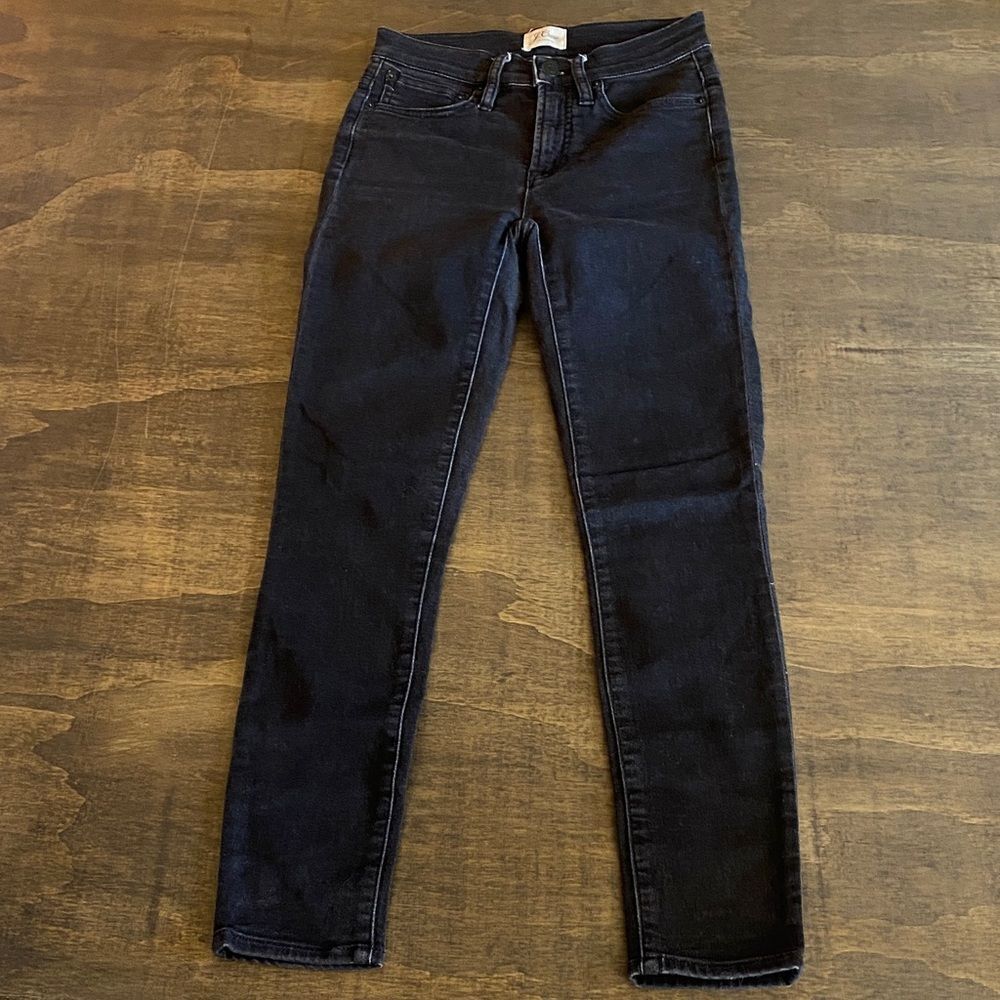 J. Crew Washed Black Skinny Jeans